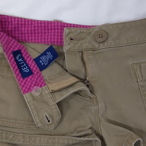 DELIA*S Tibbi Dark Khaki Shorts Size 5/6 - Picture 5 of 7